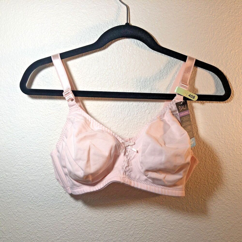 Wireless Bra Bali Cool Comfort 40B Pink Soft Supporting NWT $40